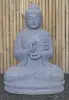 Product image 2 of the product “Seated Buddha, position Dharmachakra, 66 x 51 x 95 cm, riverstone grey ”